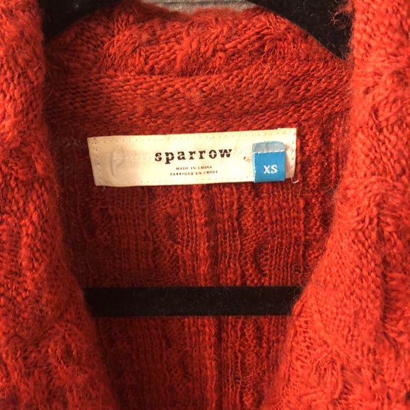 Anthropologie Brand Sparrow Cable Sweater Blazer - Picture 5 of 7